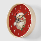 Holly Jolly Santa Claus Retro Style Kerstmis (Hoek)