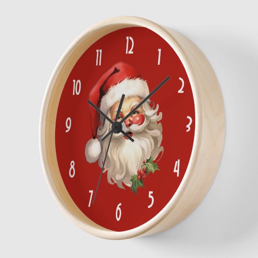 Holly Jolly Santa Claus Retro Style Kerstmis (Hoek)