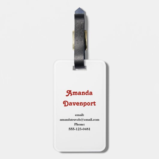 Holly Jolly Santa Claus Retro Style Kerstmis Bagagelabel (Achterkant verticaal)