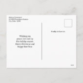 Holly Jolly Santa Claus Retro Style Kerstmis Feestdagenkaart (Achterkant)