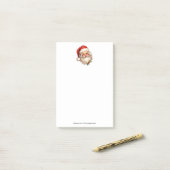 Holly Jolly Santa Claus Retro Style Kerstmis Post-it® Notes (Op bureau)