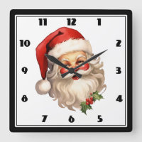 Holly Jolly Santa Claus Retro Style Kerstmis