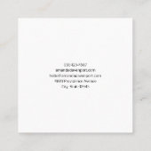 Holly Jolly Santa Claus Retro Style Kerstmis Vierkante Visitekaartje (Achterkant)