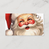 Holly Jolly Santa Claus Retro Style Kerstmis Visitekaartje (Voorkant)