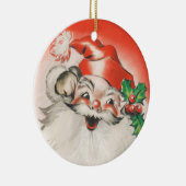 Holly jolly Santa Keramisch Ornament (Rechts)