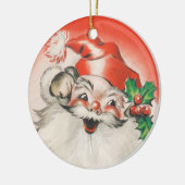 Holly jolly Santa Keramisch Ornament (Links)