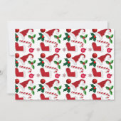 Holly Jolly Santa Snowman Kerstdag Foto Kaart (Achterkant)