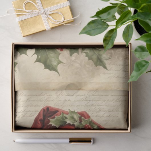 Holly Jolly Santa Tissuepapier (Geschenk)