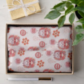 Holly Jolly Santa Vibes Pink Retro Holiday Tissuepapier (Geschenk)