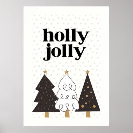 Holly Jolly Scandinavian Christmas Poster