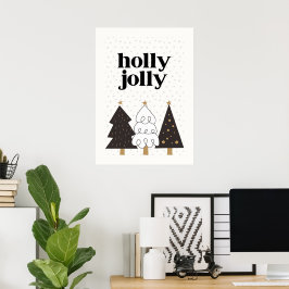 Holly Jolly Scandinavian Christmas Poster