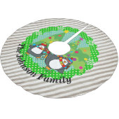 Holly Jolly Schaatspinguïns boomrok Kerstboom Rok (Gekanteld)