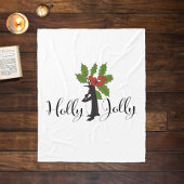 Holly Jolly Schattige Funny Penguin Christmas Fleece Deken