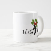 Holly Jolly Schattige Funny Penguin Christmas Grote Koffiekop (Voorkant rechts)