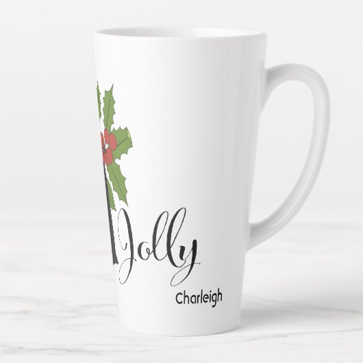 Holly Jolly Schattige Funny Penguin Christmas Latte Mok (Rechts)