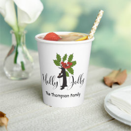 Holly Jolly Schattige Funny Penguin Christmas Papieren Bekers
