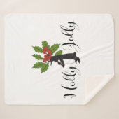 Holly Jolly Schattige Funny Penguin Christmas Sherpa Deken (Voorkant (horizontaal))