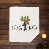 Holly Jolly Schattige Funny Penguin Christmas Sherpa Deken