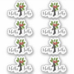 Holly Jolly Schattige Funny Penguin Christmas Sticker<br><div class="desc">Dit ontwerp bevat een pinguïn met een bijkantoor van heilig onder de woorden Holly Jolly. De originele humoristische illustratie van dieren maakt leuke en unieke kerstvinylstickers voor wenskaarten,  cadeauverpakking en nog veel meer!</div>