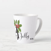 Holly Jolly Schattige Grappige Kerst Pinguïn Latte Mok (Rechterhoek)