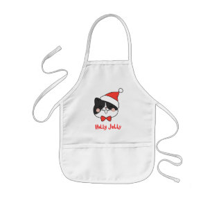 Holly Jolly Schattige Kawaii Santa Cat Kinder Schort