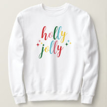 Holly Jolly Schattige Kleurrijke Script Kerstmis