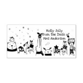 Holly Jolly Schattige Winterdieren Leraar Rubberstempel (Afrduk)