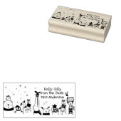 Holly Jolly Schattige Winterdieren Leraar Rubberstempel (Gestempeld)