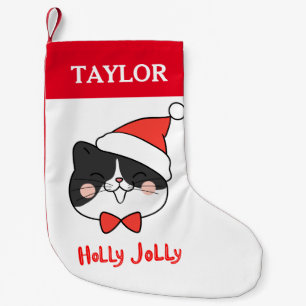 Holly Jolly Schattigee Kerstman Kat Kleine Kerstsok