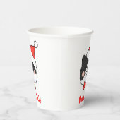 Holly Jolly Schattigee Kerstman Kat Papieren Bekers (Rechts)