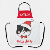 Holly Jolly Schattigee Kerstman Kat Schort (Voorkant)