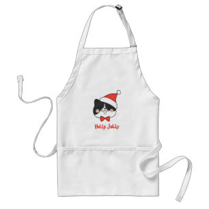Holly Jolly Schattigee Kerstman Kat Standaard Schort