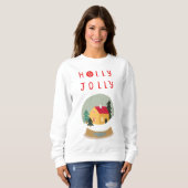 Holly Jolly Snow Wereldbol - een gezellig vakantie Trui (Voorkant volledig)