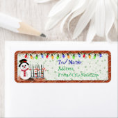 Holly Jolly Snowman CADEAUADRES Etiket (Insitu)