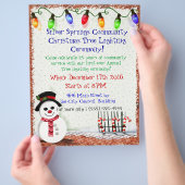 Holly Jolly Snowman Flyer (Hand)
