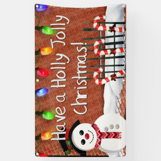 Holly Jolly Snowman Spandoek (Verticaal)