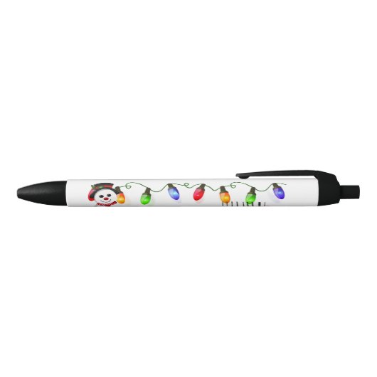 Holly Jolly Snowman Zwarte Inkt Pen (Bovenkant)