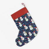 Holly Jolly Snowmen Persoonlijke stopzetting Kleine Kerstsok (Achterkant (Hangend))