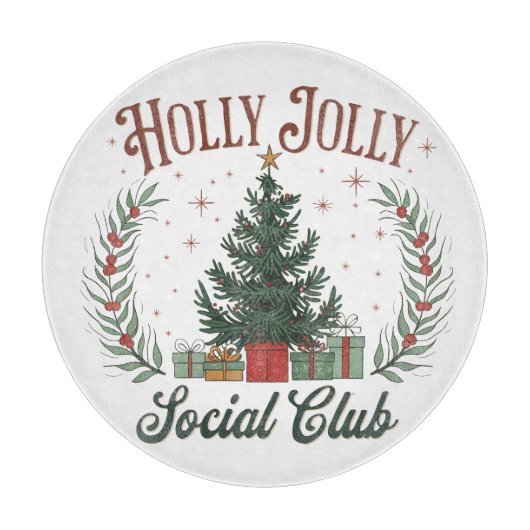 Holly Jolly Social club Snijplank (Voorkant)