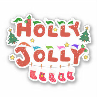 Holly Jolly Sticker