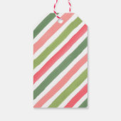 Holly Jolly Stripes kerstcadeaus Cadeaulabel (Achterkant)