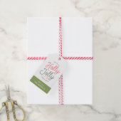Holly Jolly Stripes kerstcadeaus Cadeaulabel (Met Touw)