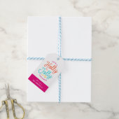 Holly Jolly Stripes kerstcadeaus Cadeaulabel (Met Touw)