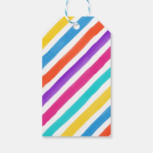 Holly Jolly Stripes kerstcadeaus Cadeaulabel (Achterkant)