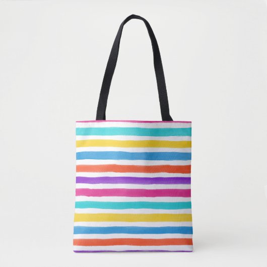 Holly Jolly Stripes Tote Bag (Voorkant)