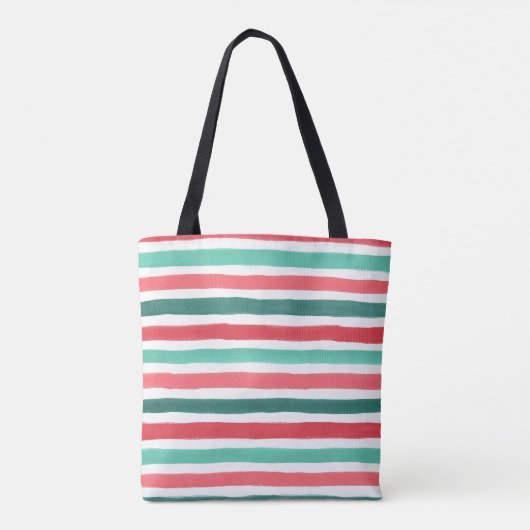 Holly Jolly Stripes Tote Bag (Achterkant)