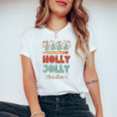 Holly Jolly Teacher Retro Kerstmis T-shirt