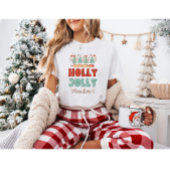 Holly Jolly Teacher Retro Kerstmis T-shirt