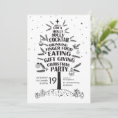 Holly Jolly Tree-kerstfeestdag Kaart (Staand voorkant)