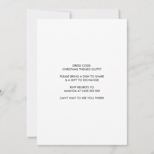 Holly Jolly Tree-kerstfeestdag Kaart (Achterkant)